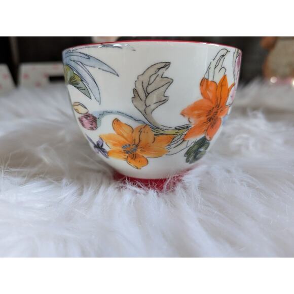 Potter's Studio Footed Coffee Mug with Beautiful Colorful Flowers New - Picture 3 of 6